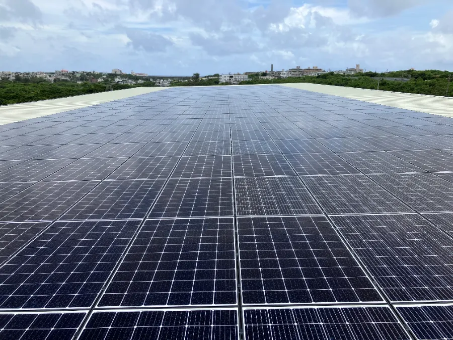 太陽光発電の施工写真